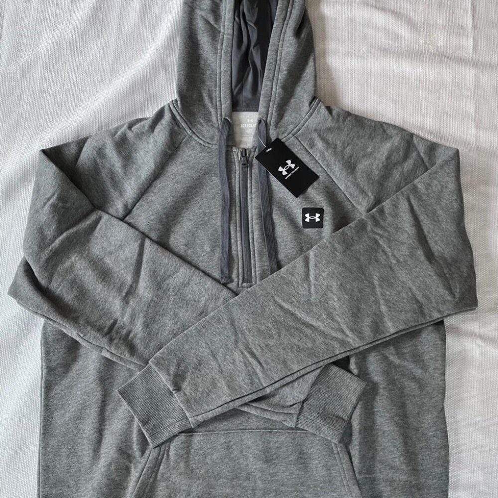 Gray Under Armor Sports Quarter zip Hoodie